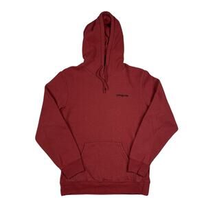 Patagonia Red Hoodie Pullover Size S Logo Graphic Sweatshirt